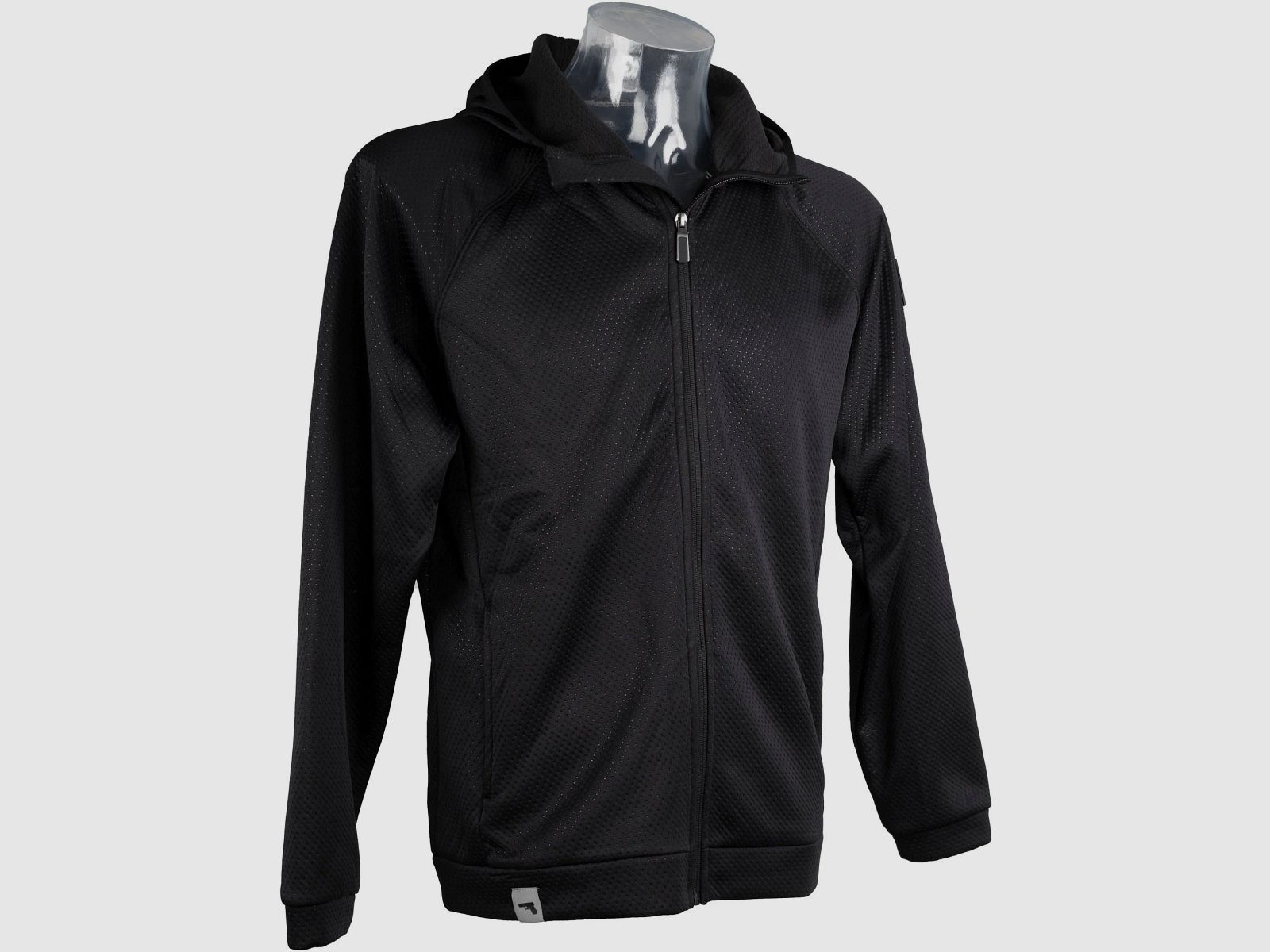 GLOCK Sweatjacket „Perfection“ – Schwarz strukturiert, Größe XL