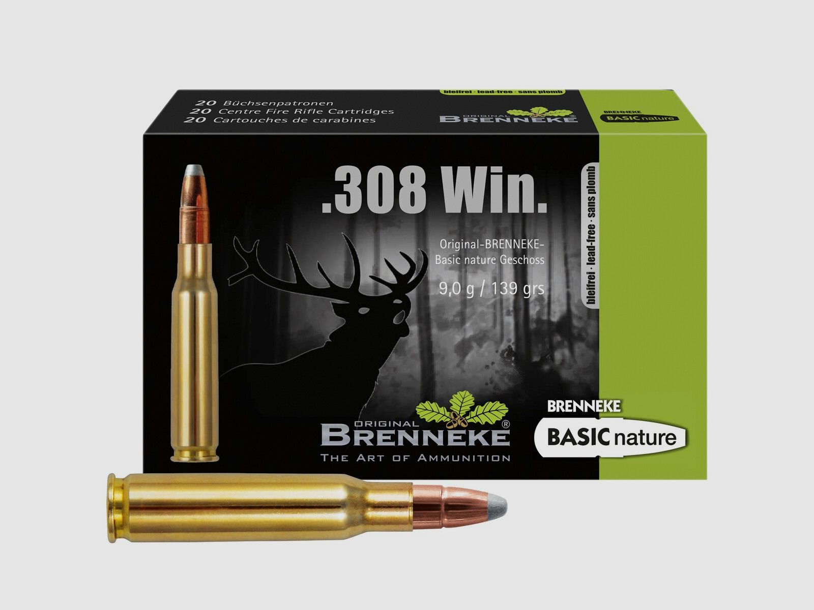 Brenneke .308 Win. Basic nature 9,0g/139grs. – 20 Stk.