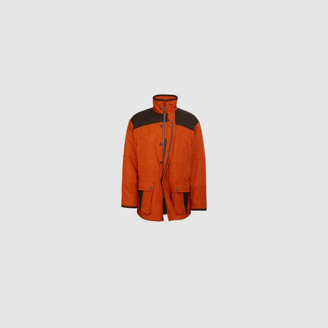 Rascher Herren Jacke Signal-Loden orange-melange 56