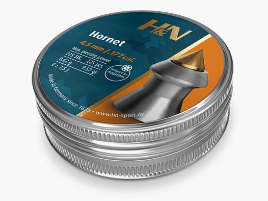 H&N HORNET -4,5MM - DIABOLO A TESTA CONICA - 225 PEZZI