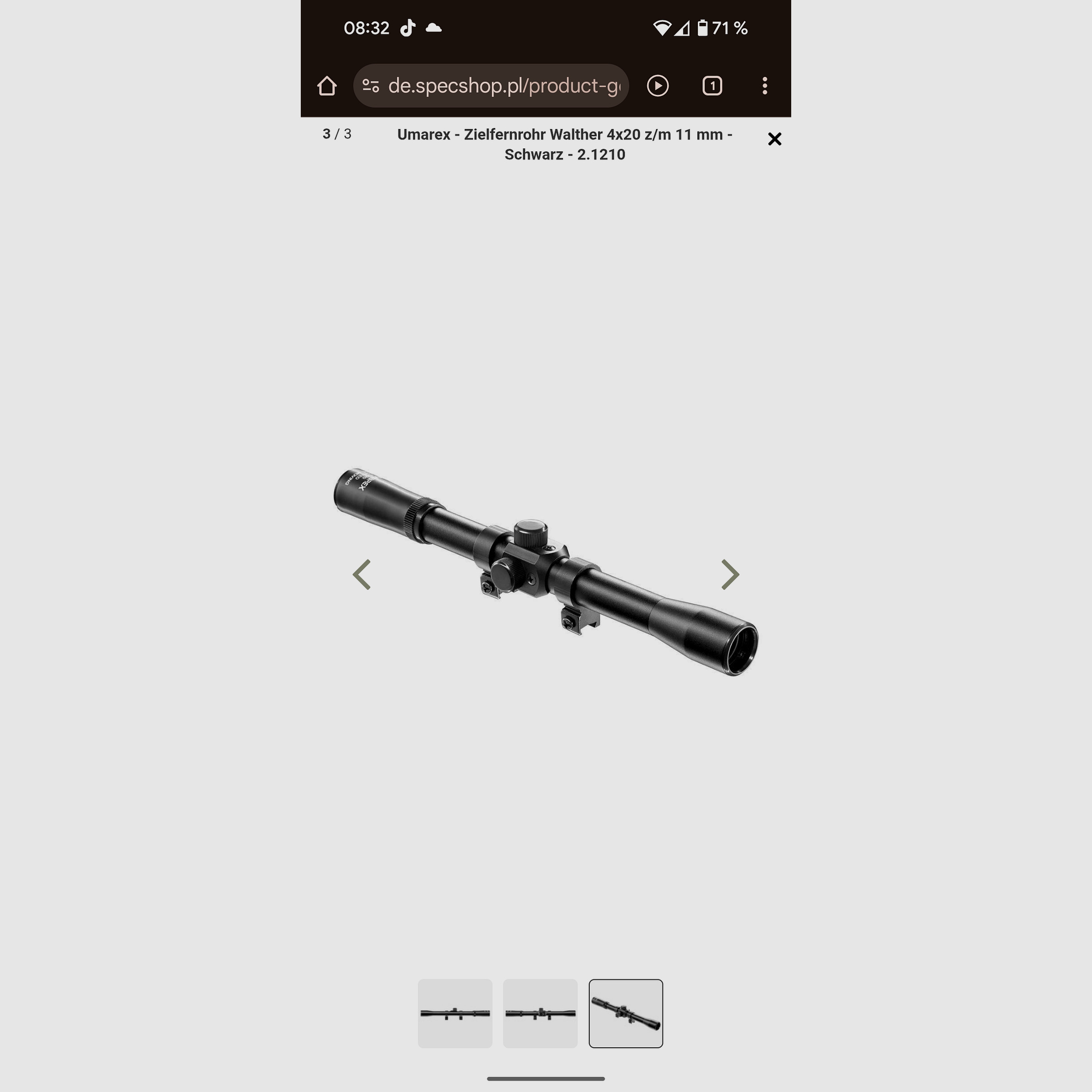 Visier von jäger 4x20
