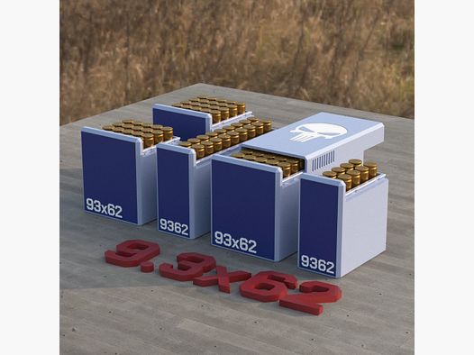 Filamelt Munitionsbox / Ammo Box 9.3x62 – Patronenbox für 50 Schuss, Made in Germany