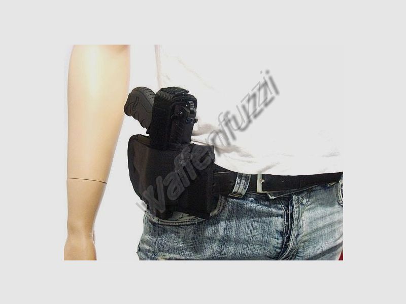 Fondina multifunzionale in nylon per pistole di medie dimensioni