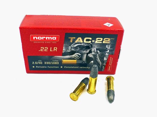 Cartuccia NORMA TAC-22LR, da Frs. 6.50/50pc