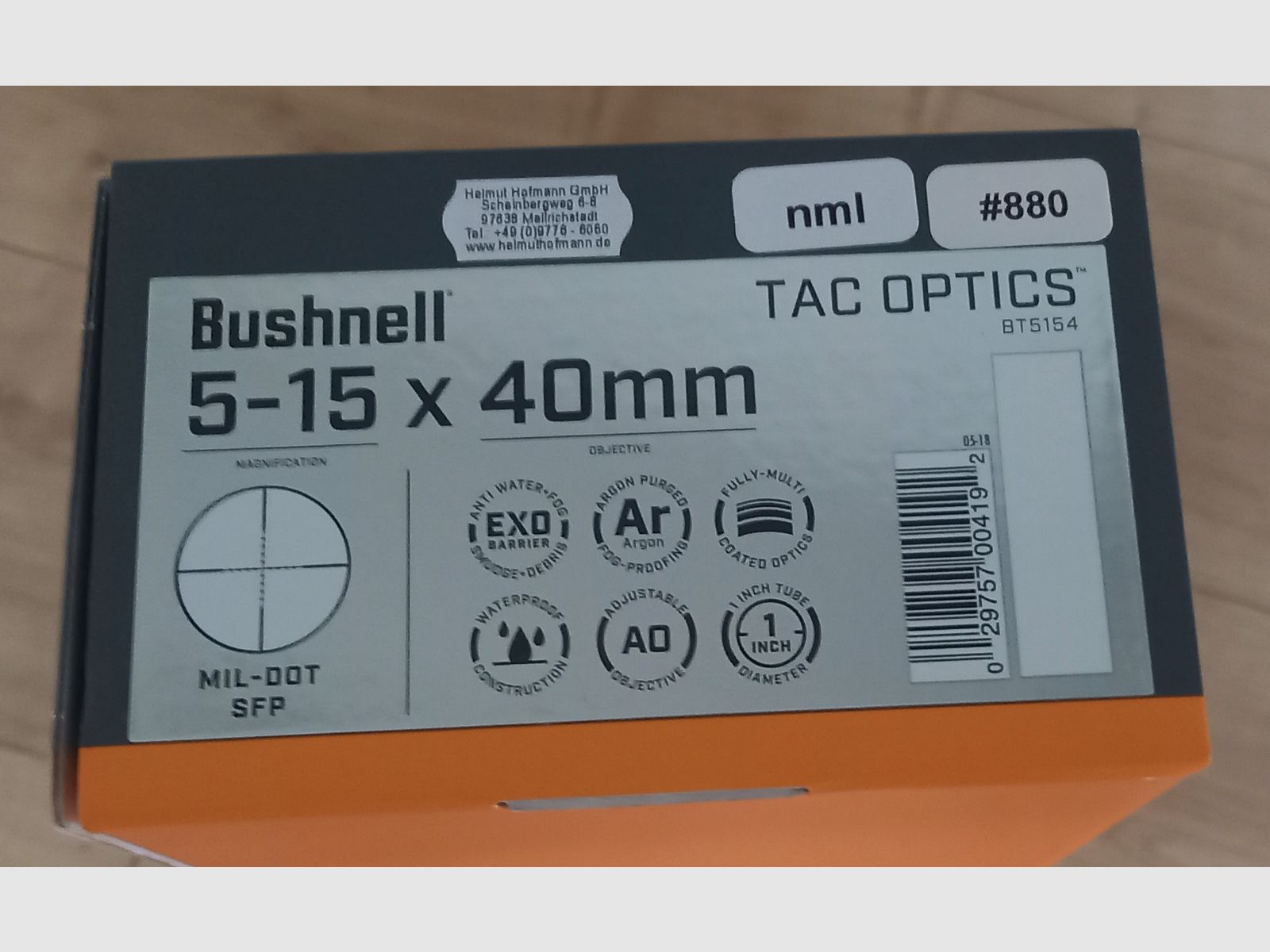 Bushnell Zielfernrohr 5-15 x 40mm Tac Optics neu und OVP