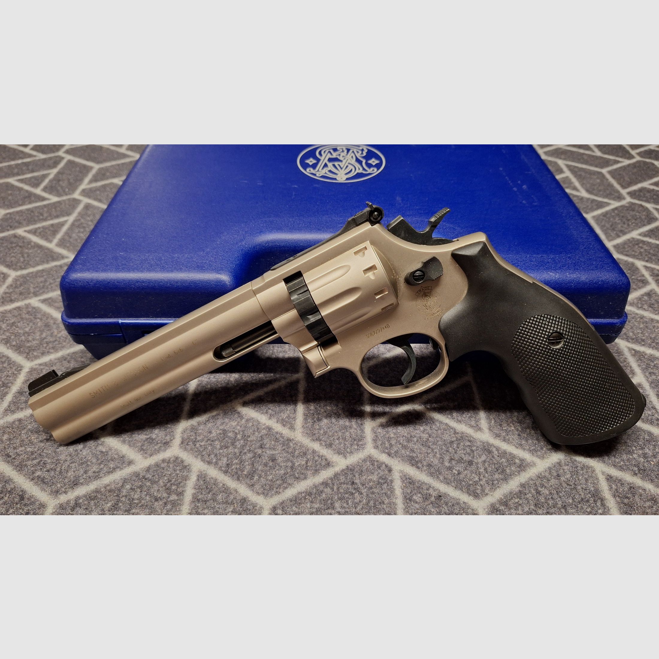 Revolver Smith & Wesson 686 - 6 Zoll Nickel 4,5 mm Diabolo