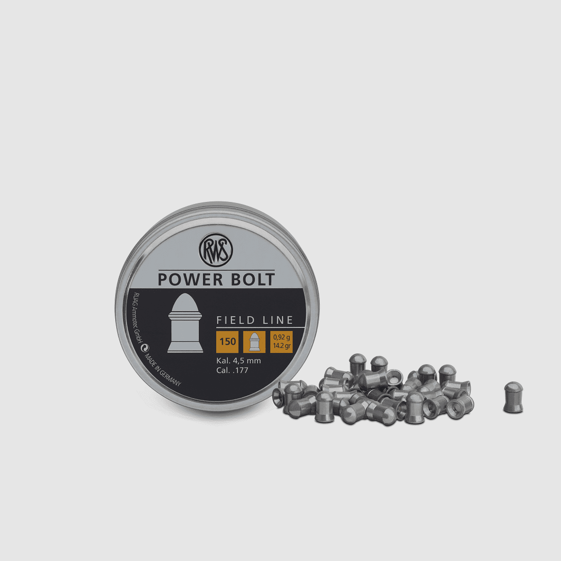 RWS FIELD-L Pow Bolt Diabolo 4.5 mm 0.92g BLI 150 pcs