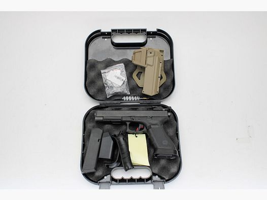 Pistole Glock 34 GEN 4 Kal 9 Para mit Timney Abzug Holster und Sight Montag 9mmLuger