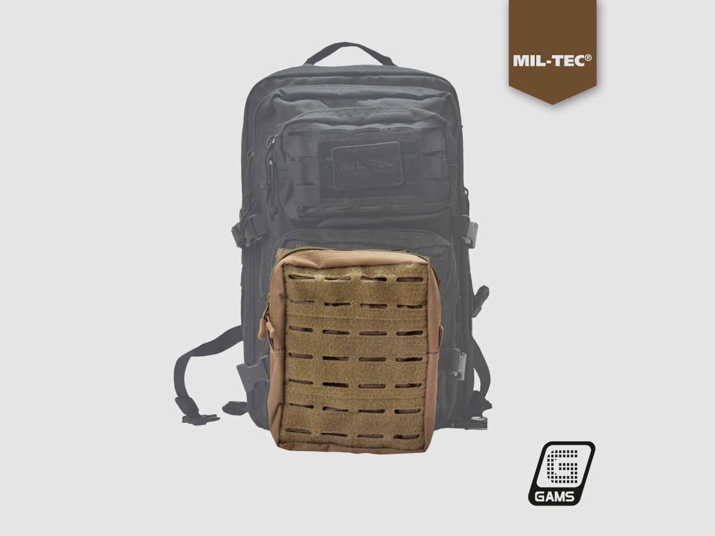 Miltec Pouch with laser-cut molle system, image 3 of 6