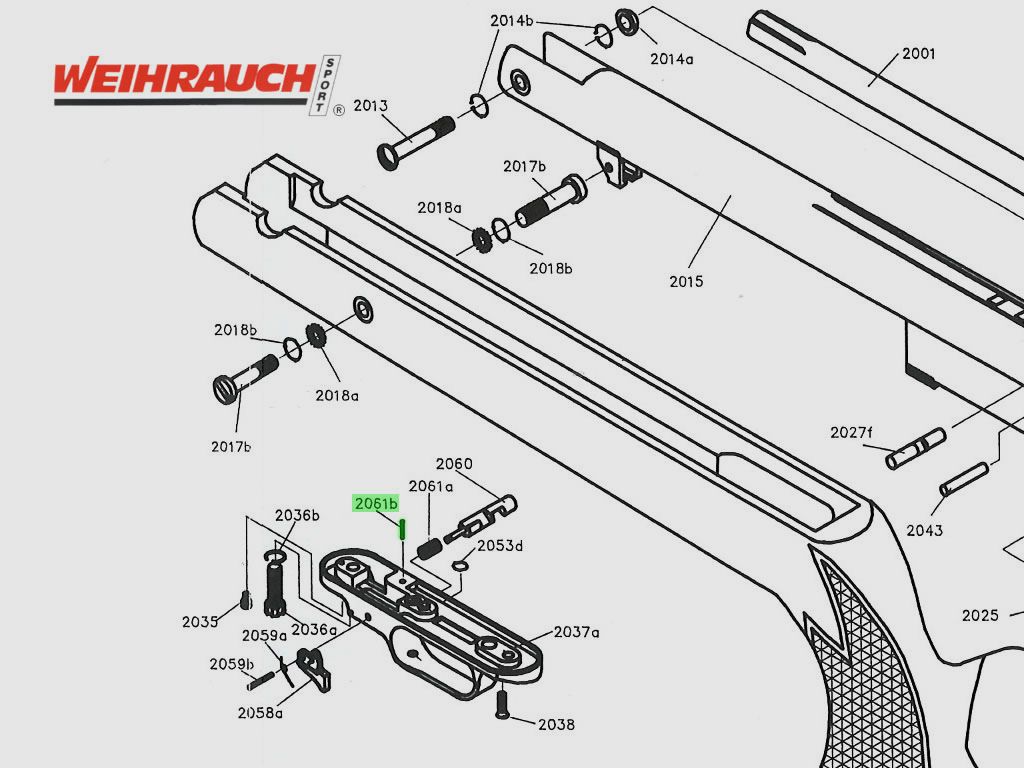 Stift Sicherungsbolzen fĂĽr Luftgewehr Weihrauch HW 90, Ersatzteil
