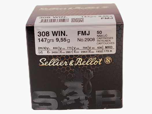 sellier & bellot 308 win 147grs fmj
