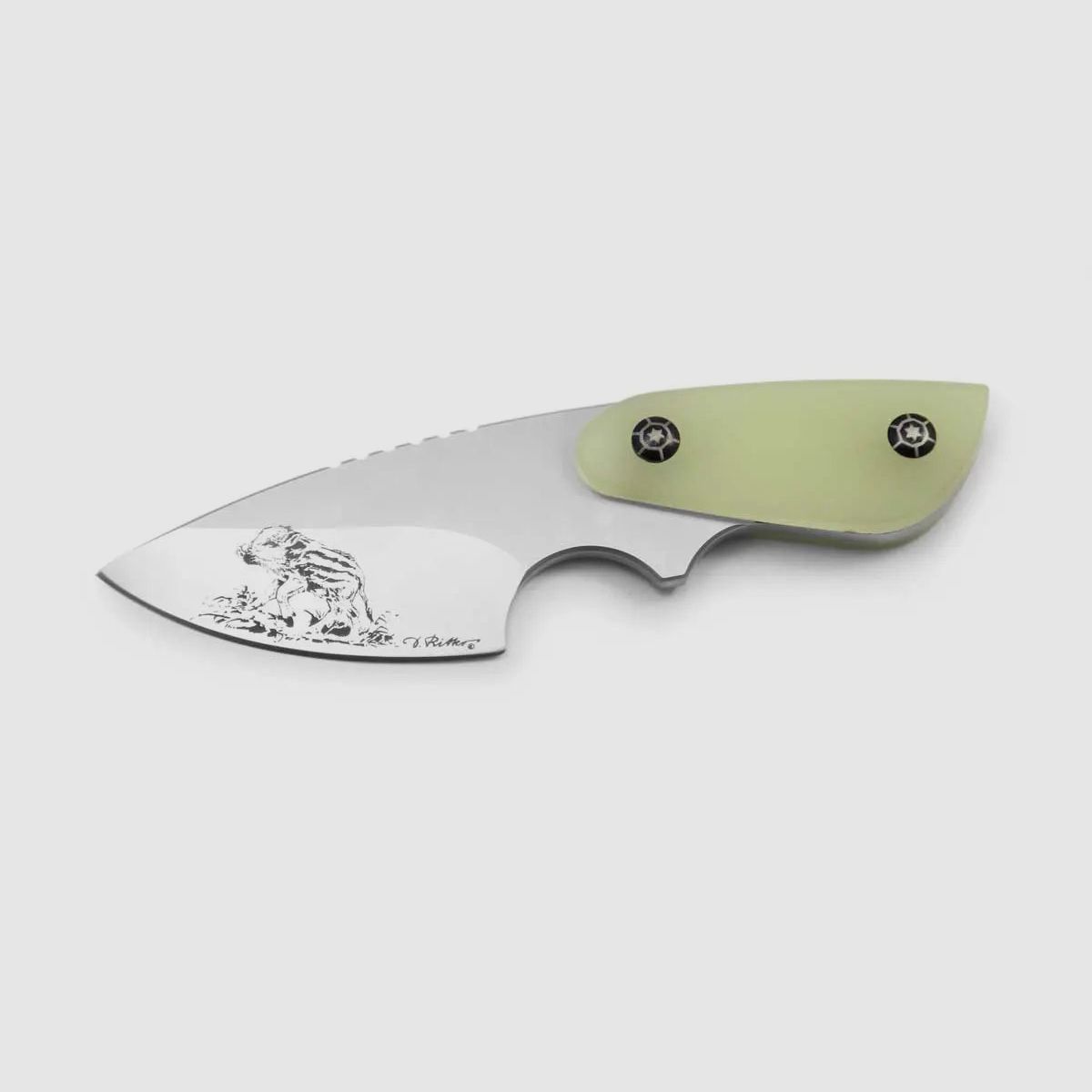 PUMA IP cinghiale, acrilico fluorescente, coltello da collo