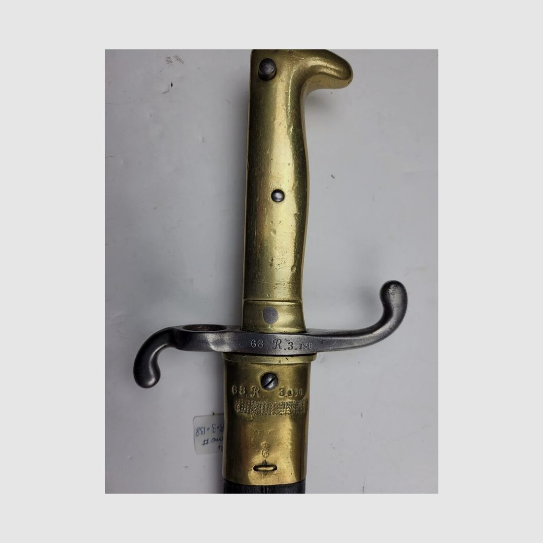 Sehr schöne preußische Bajonett Modell 1871 – P.D. Lünenshloss – schöner Scheide – mit Nummer – TBE, Bild 4 von 19