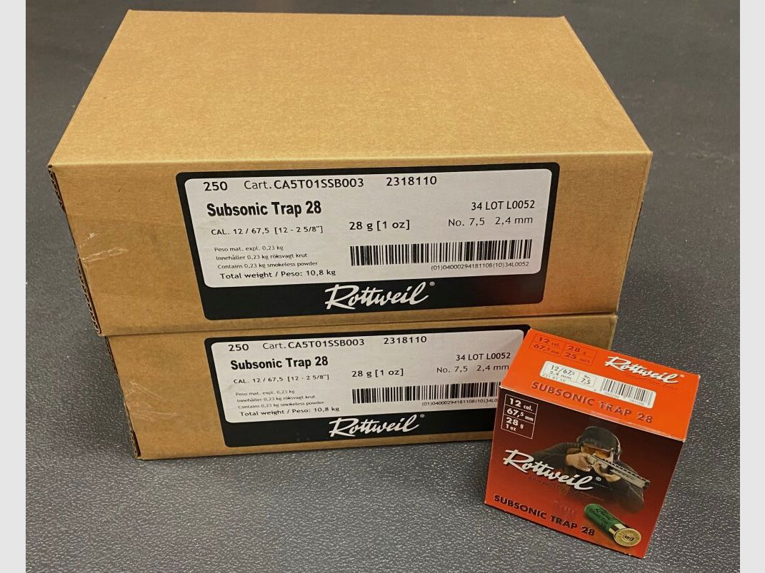Rottweil Subsonic Trap 28 (500 pieces)