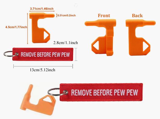 Sicherheitsfahne Chamber Safety Flag BDS IPSC Pistole Gewehr Remove before Pew
