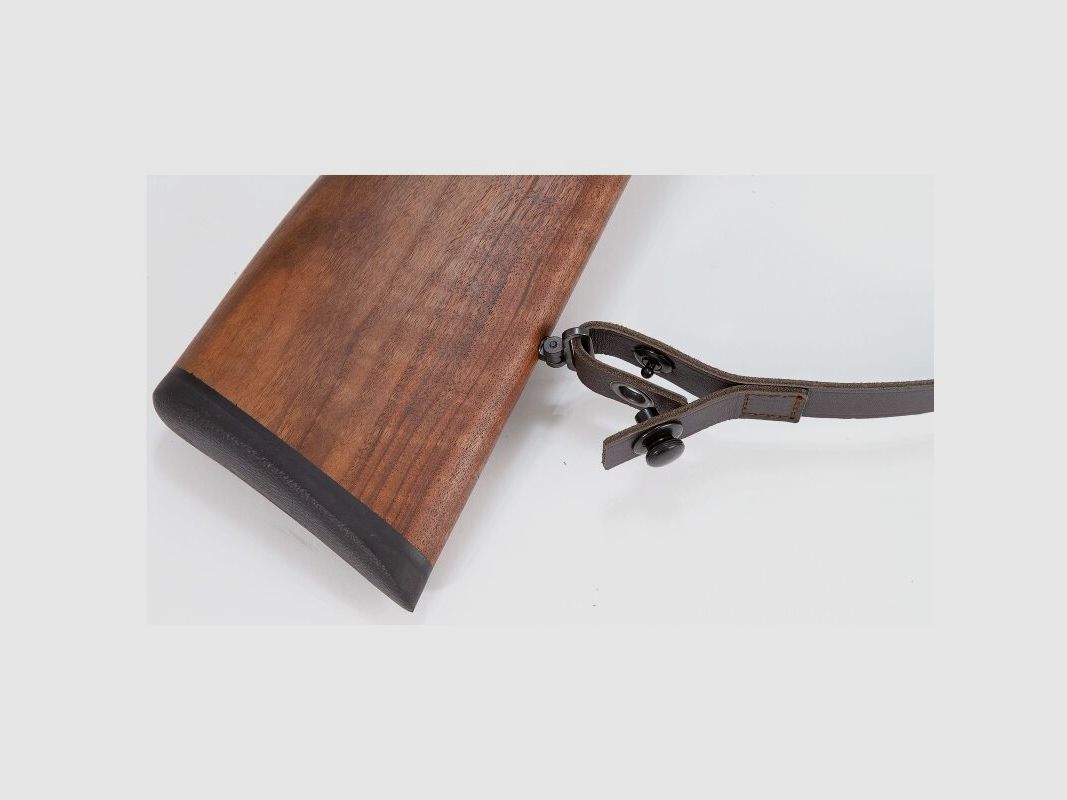 AKAH Gewehrriemen Elchleder mit Blitzriemenknopf