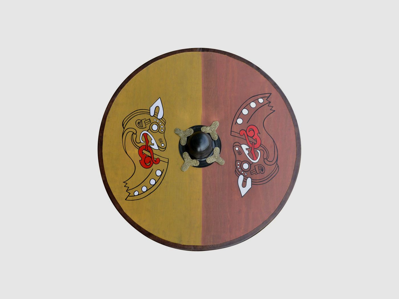 Viking round shield made of wood