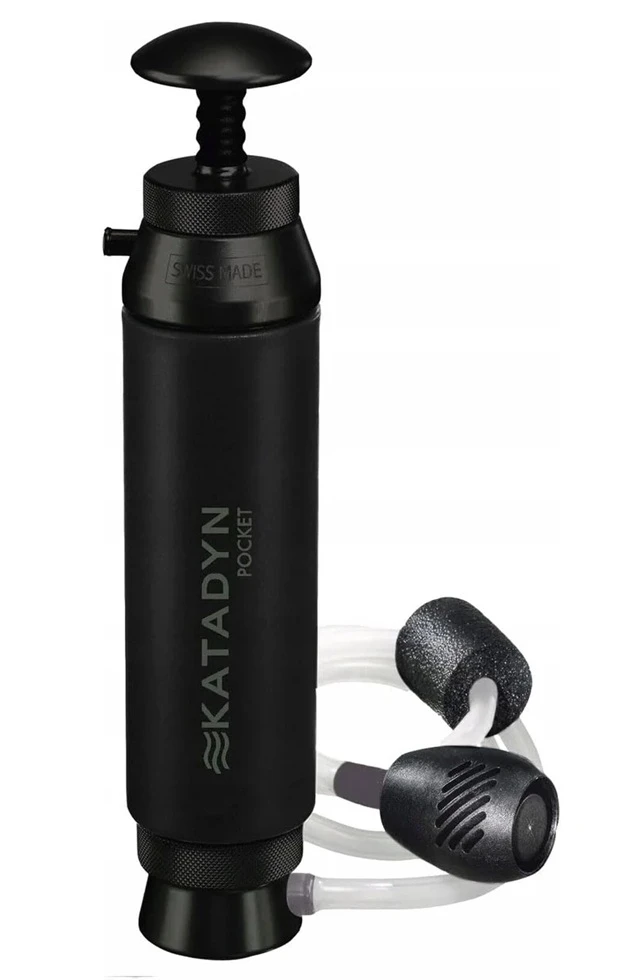 Ceramiczny Filtr do oczysczania wody awaryjny Katadyn Pocket Filter Tactical - pompka, czarna