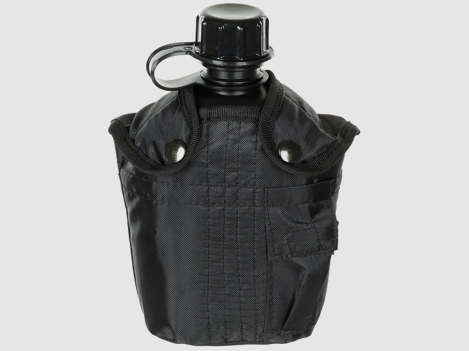 US Feldflasche mit Hülle, 1l - Schwarz