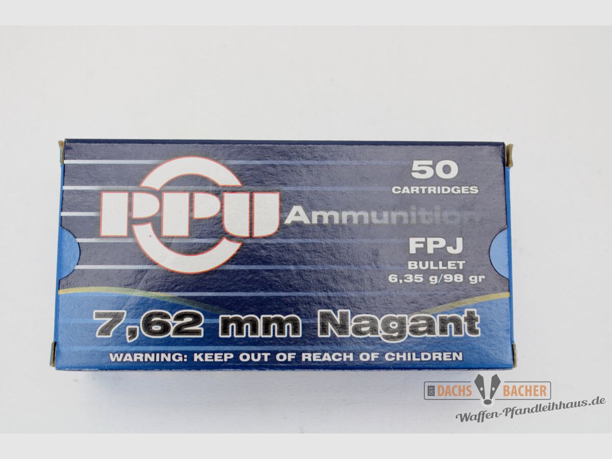 PPU Prvi Partizan 7,62mm Nagant 6,35g/98gr FPJ Pełnopłaszczowy 50 Strzałów
