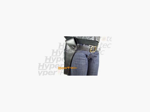 Holster Western Denix Un Revolver Pour Gaucher - Cuir Noir