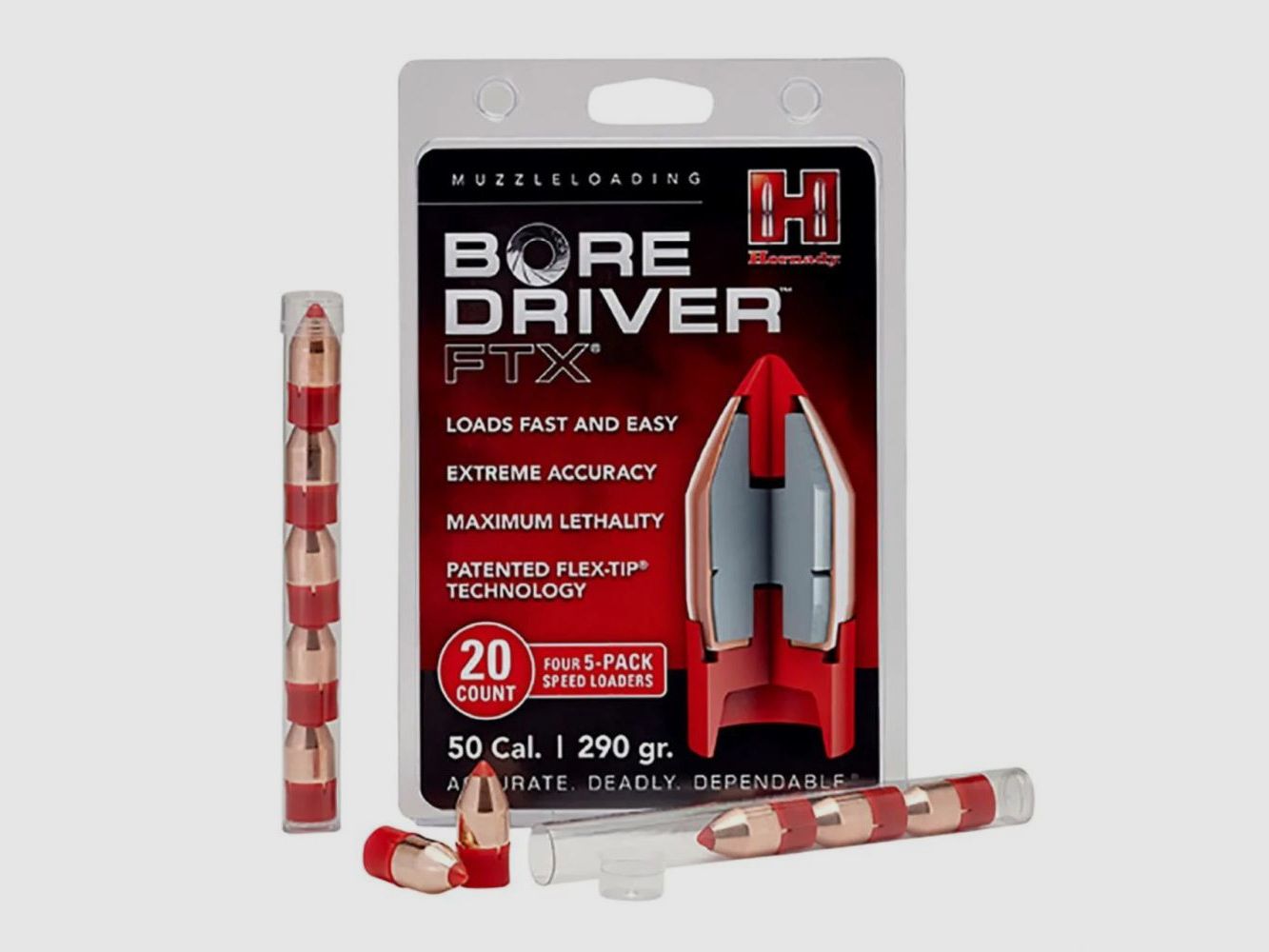 Balle Hornady .50 Bore Driver ELD-X 22 g / 340 gr (12/120)