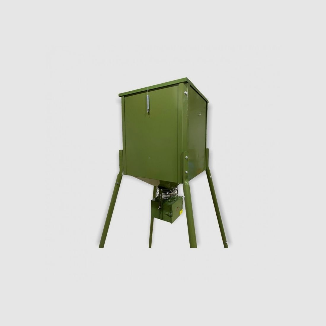 HUNTERA FeedPro M2 12V 100 kg distributeur incluant panneau solaire et automatique, image 1 sur 4