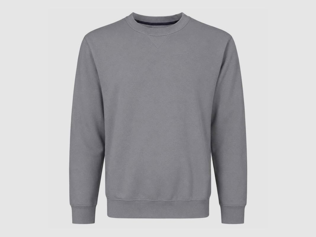 Grau Unisex Sweatshirt mit Rundhalsausschnitt - Outdoor-Komfort für Männer und Frauen, Bild 2 von 4