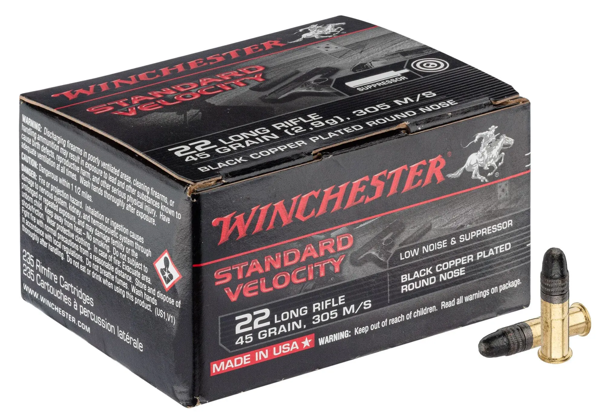 Winchester Black Copper Plated Patronen Kaliber 22 LR, Bild 2 von 14