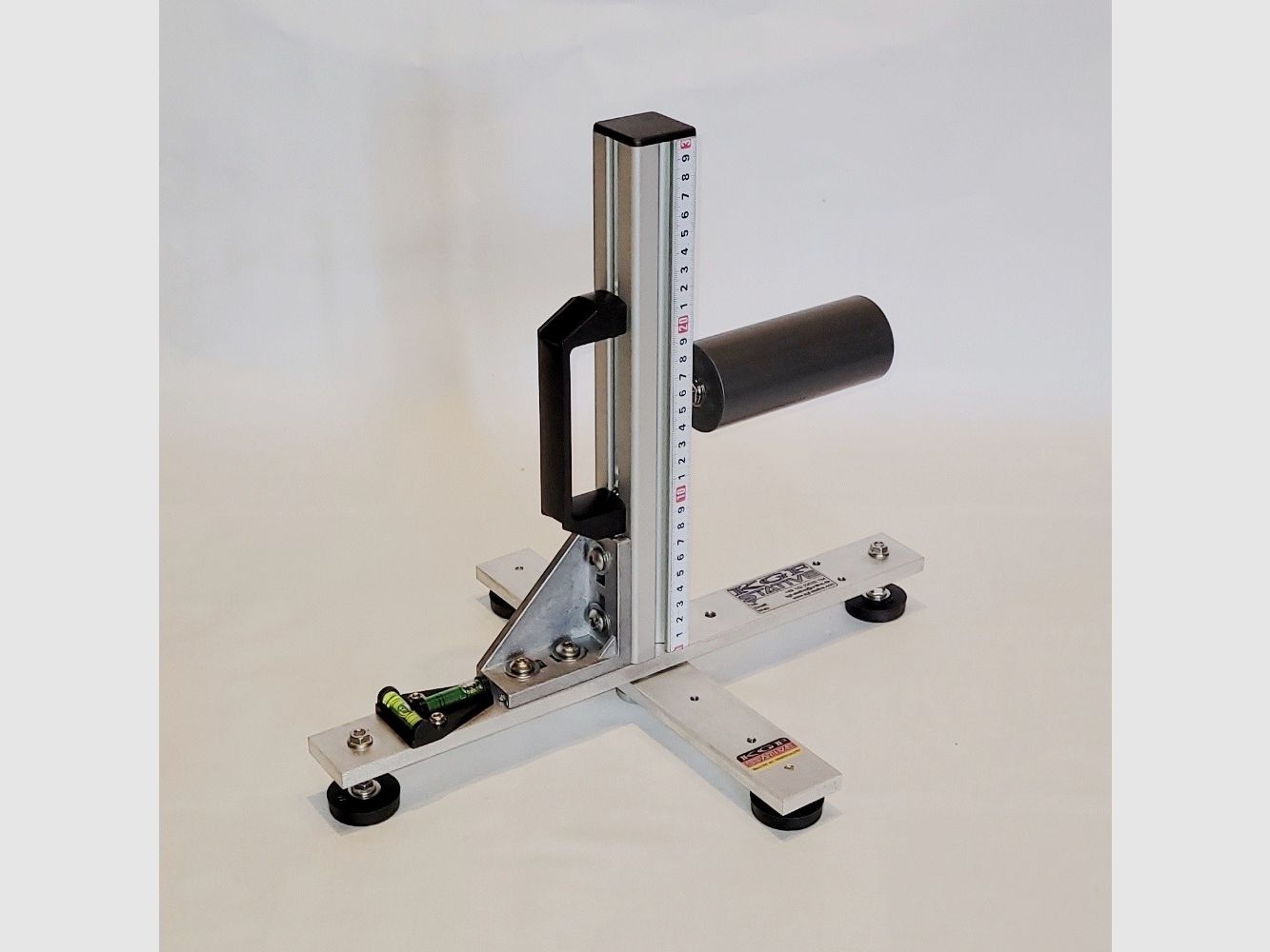 KGF Auflagestativ - Auflageständer Alu X-300-Pro mit Buchenholz-Auflage, klappbar, Waage, Griff und Maßband