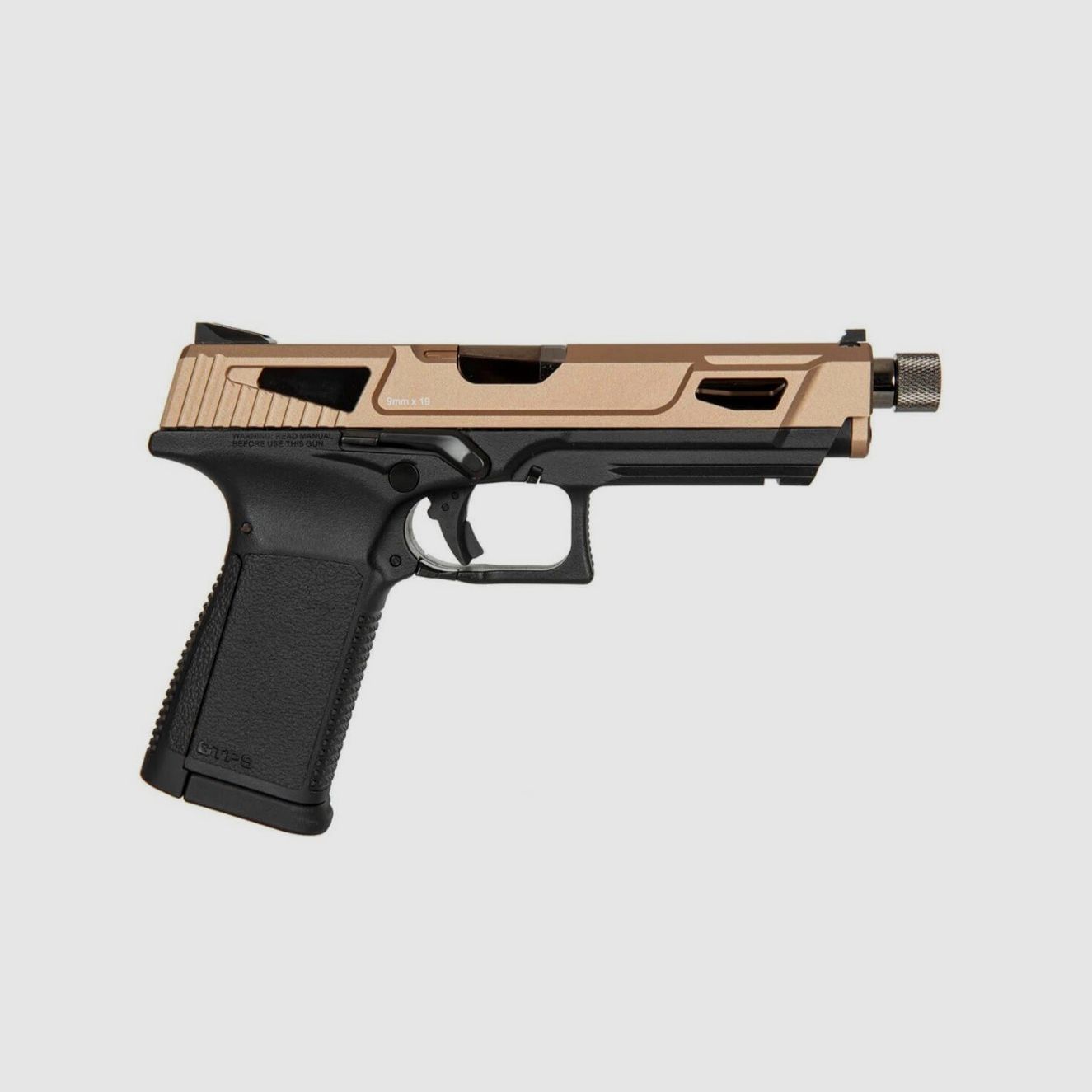 G&G GTP 9 MS DST CO2 Softair Pistole, Desert mit Green gas und 2 Magazine 