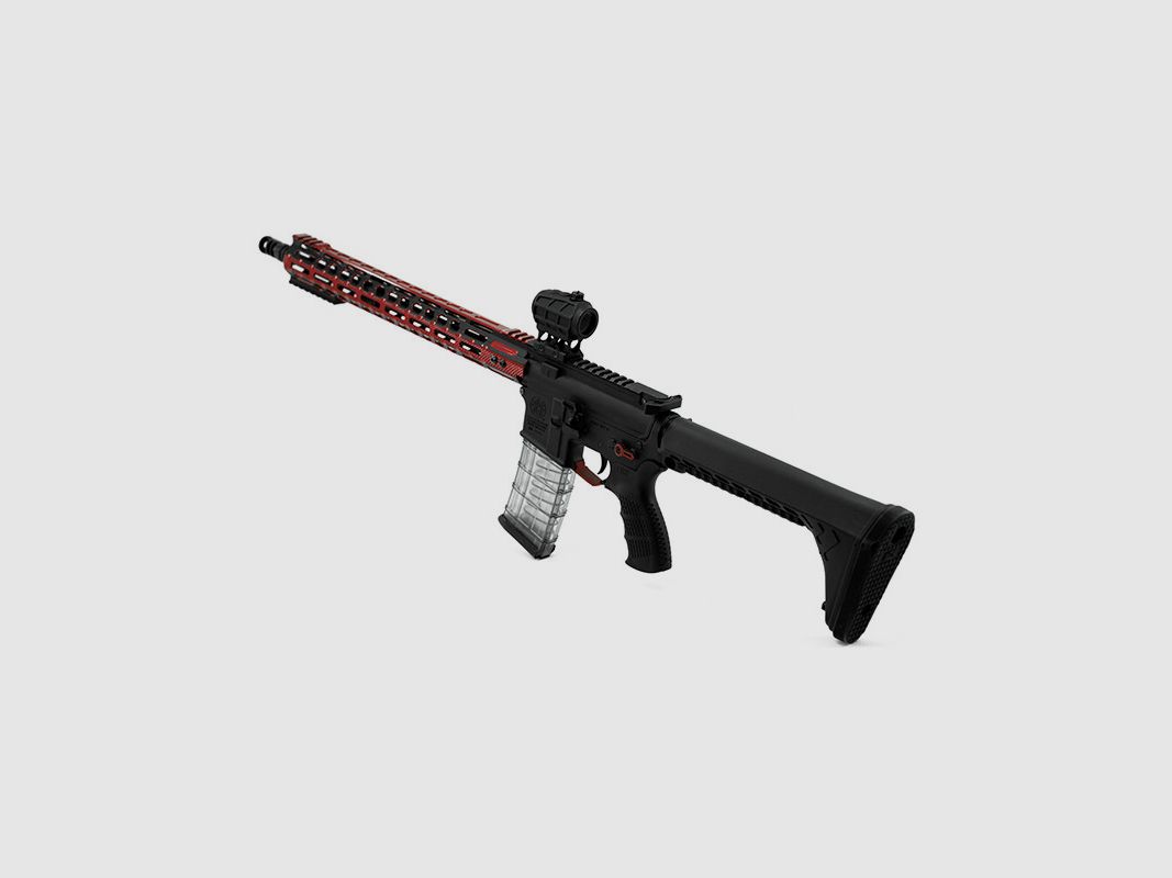 UTG AR15 AMBI SELETTORE DI SICUREZZA 45/90 GRADI Rosso, immagine 3 di 3