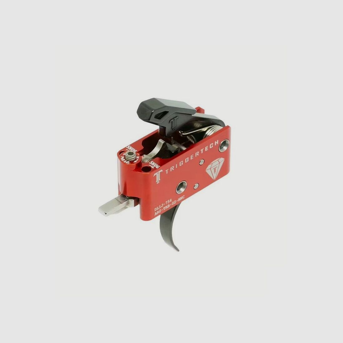 Triggertech Matchabzug Diamond AR15 Primary Pro Black 1.0 TO 4.0 LBS AR-15 Duty-Black Curved RED DIAMOND