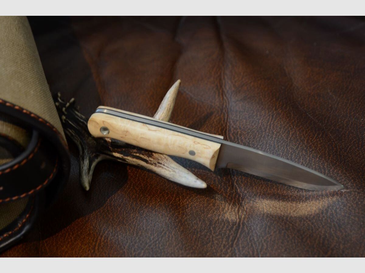 Alljagd jachtmes met esdoornhandvat, afbeelding 3 van 4