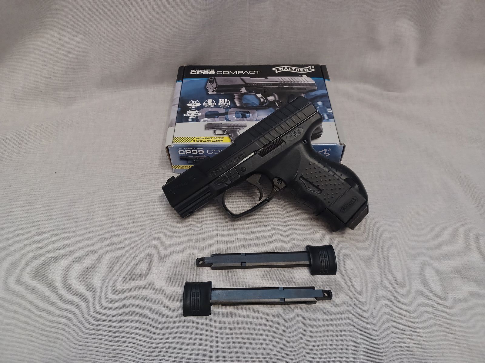 Walther CP99 Compact / 4,5 mm BB / BlowBack / CO2 / Pistole / OVP (58)