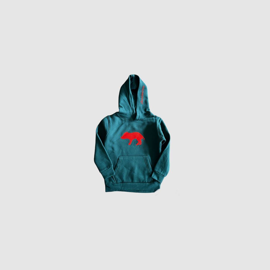 Hoodie Jägerkind Frischling Waldgrün/Neonorange