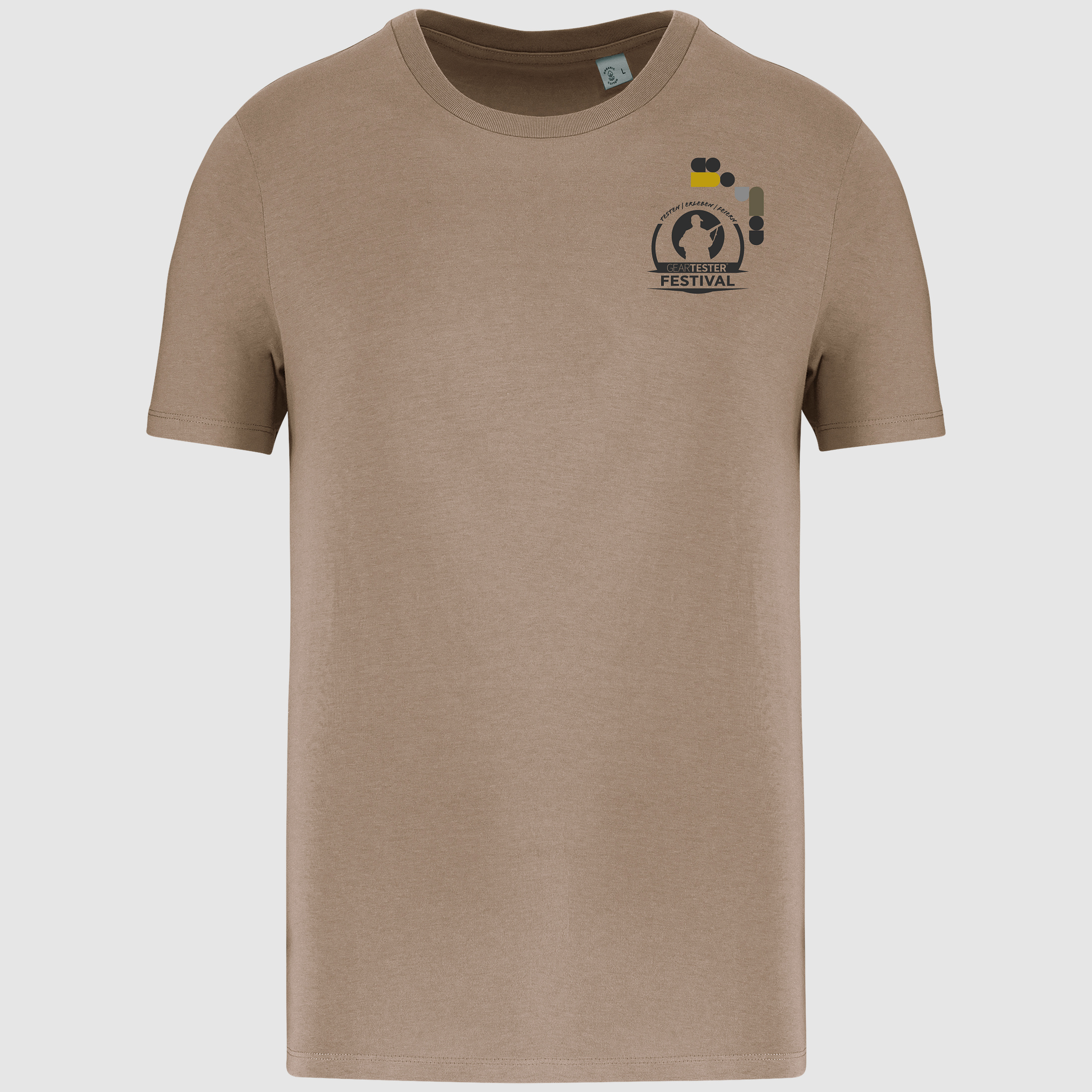 Geartester Festival Bio T-Shirt, piccolo logo