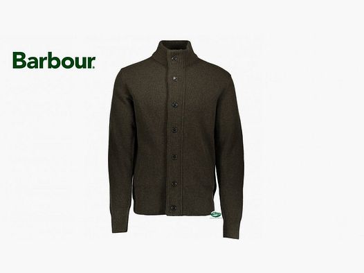 BARBOUR Zip-Pullover Essential Lambswool grün melange
