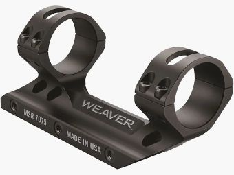 Weaver Premium MSR soporte de 1 pieza estilo Picatinny con anillos integrales negro mate 25,4 mm