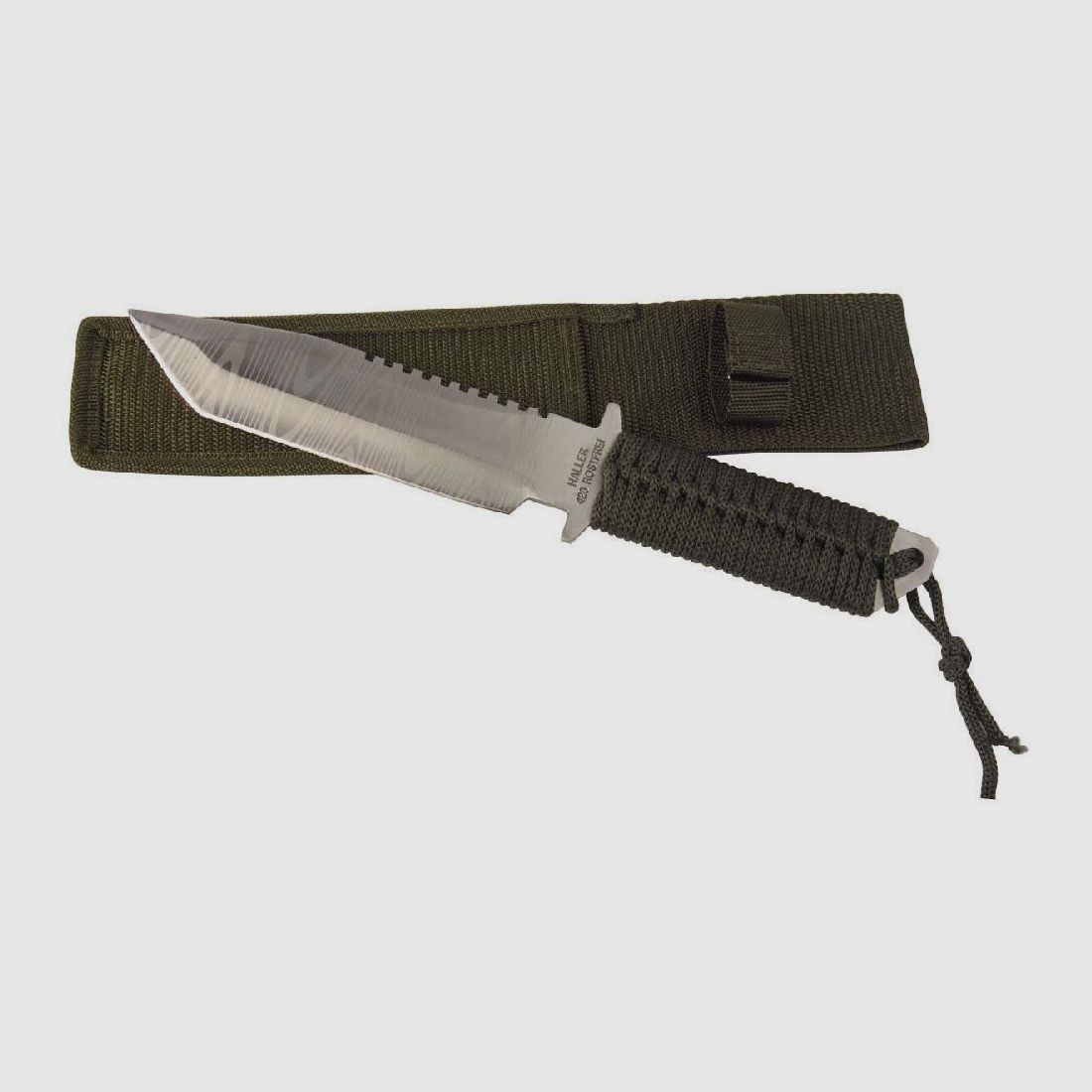 Messer mit grünem Kordelgriff