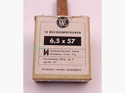 RWS (WZd.Fa.Rottweil) cartucce per fucile 6,5x57