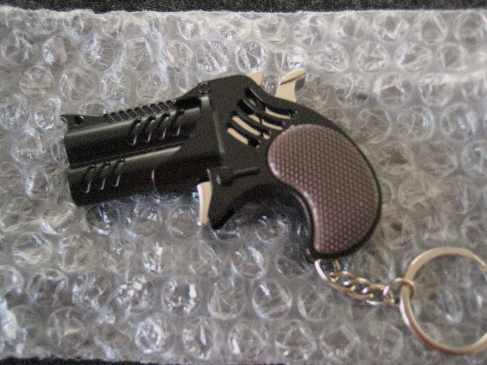 Derringer Miniatur-Pistole voll Metall Abschlagfähig NEU in schwarz 