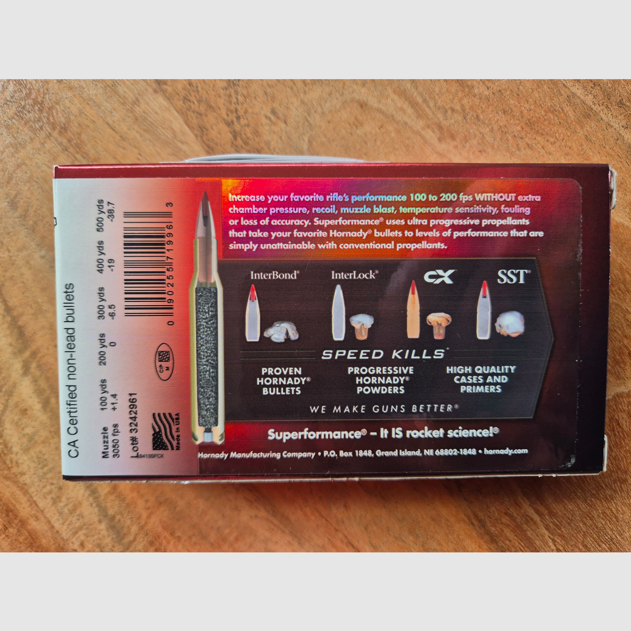 70 colpi Hornady 6,5 Creedmoor Superformance CX 7,8g/120grs