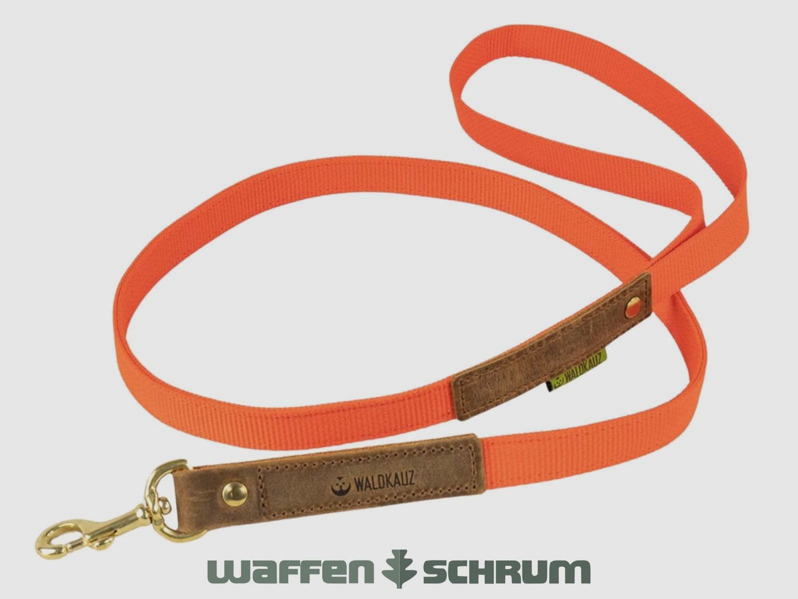 Waldkauz Führleine ''Wadenbeißer'' / Länge 120cm Orange