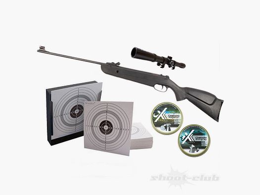 Norconia QB22 Kipplauf Luftgewehr 4,5mm Diabolo Kugelfang Set