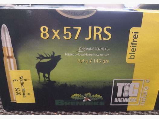 8x57 IRS Brenneke TIG-Nature Patronen