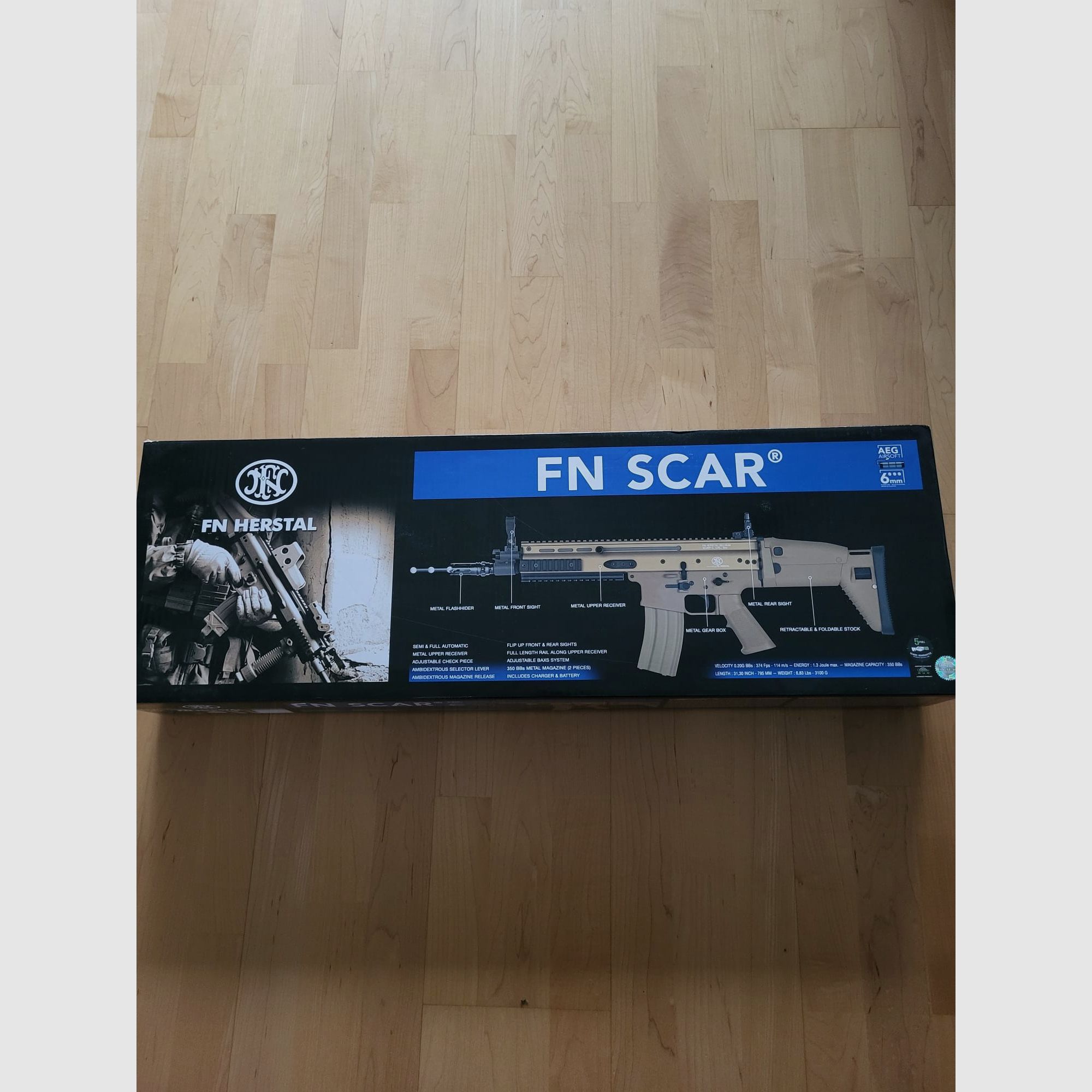 Airsoft Scar Herstal FN AEG 6mm 