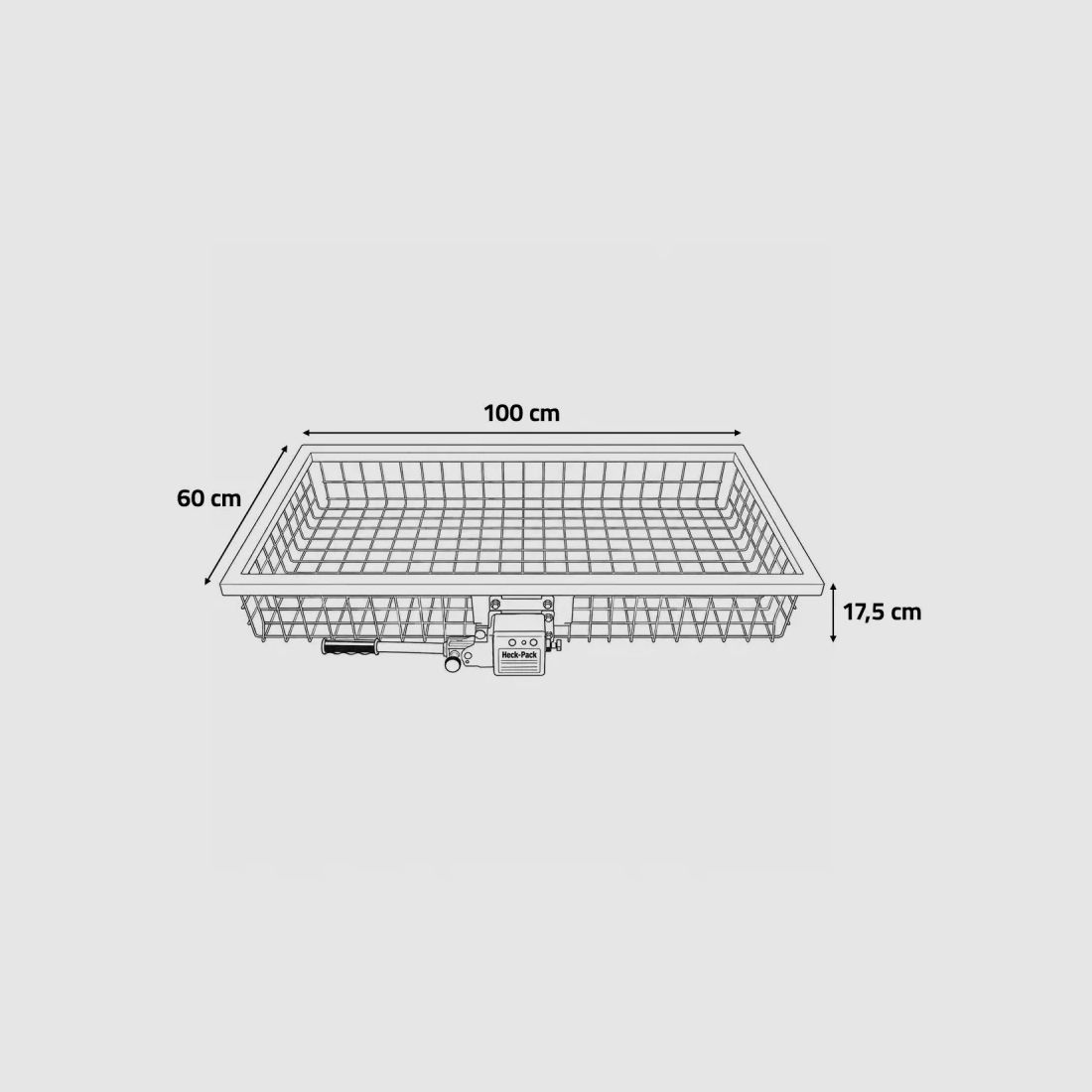 Hochklappbarer Wildträger Heck-Pack Optimal 100 × 60 × 17,5 cm ECE, Bild 2 von 5
