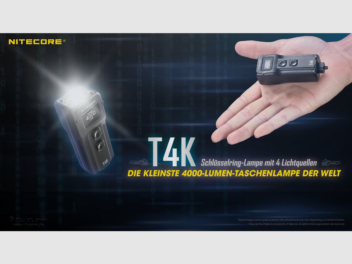 Nitecore T4K LED Taschenlampe 4000 Lumen