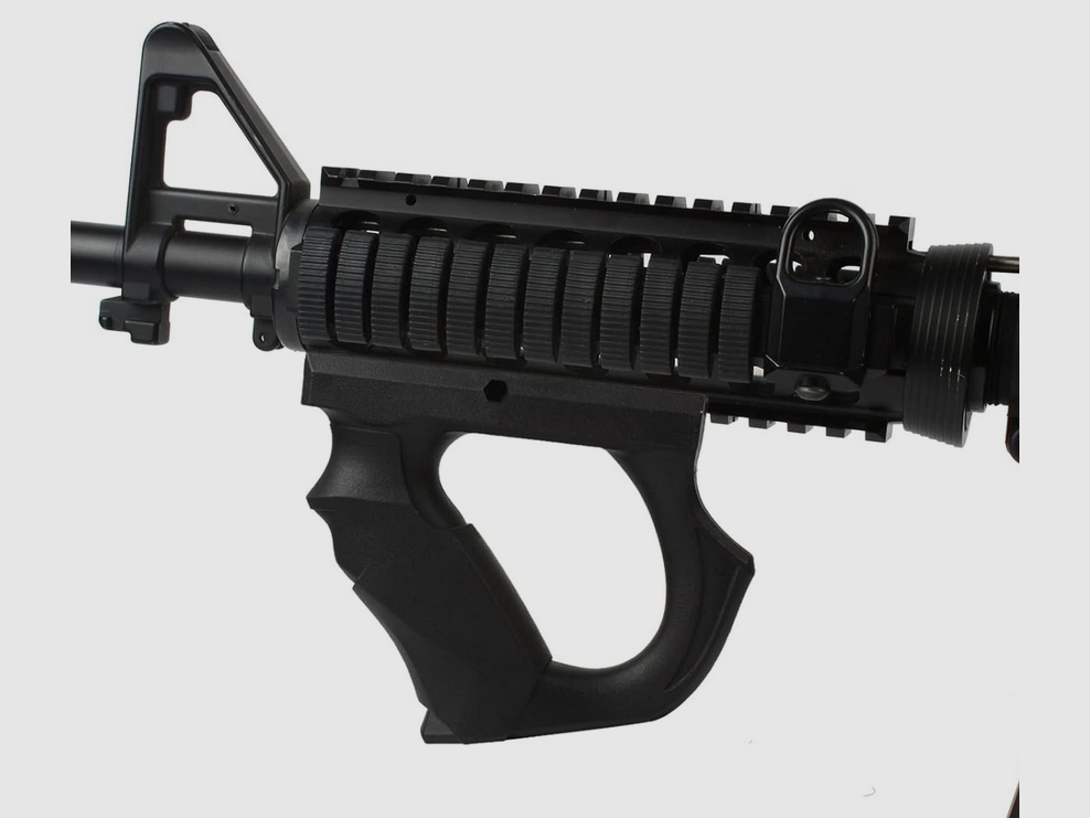 Grip anteriore Foregrip Impugnatura angolata | WB1001 Nero | per guida Picatinny da 20mm | NUOVO & mai usato, immagine 4 di 4